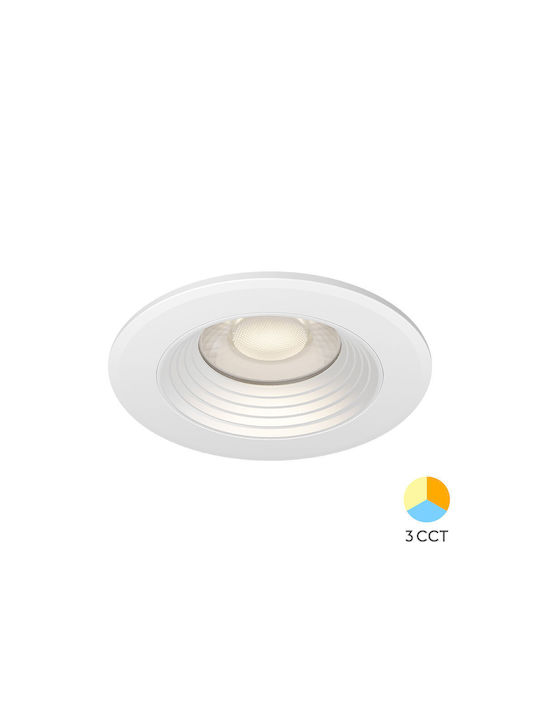 Braytron Χωνευτό Σποτ με Ενσωματωμένο LED και Θερμό Λευκό Φως Λευκό