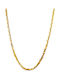 Oxzen Chain Neck made of Steel Gold-plated Thin Thickness 4mm