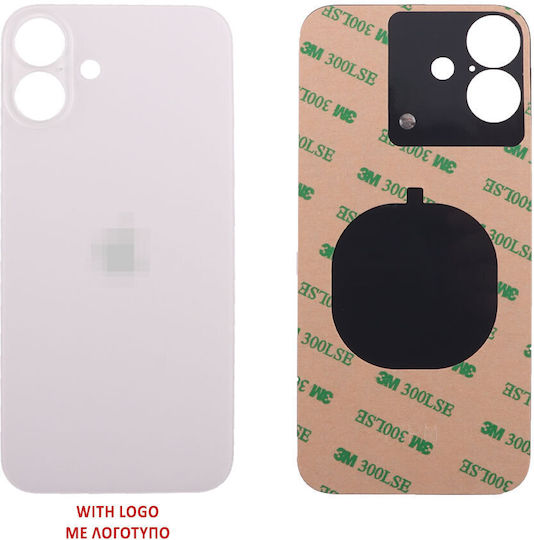 iPhone 16 Plus Batteriedeckel + 3m Sticker Weiß 3p