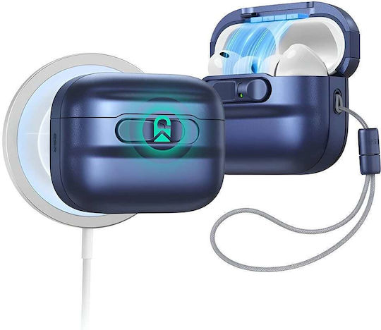 ESR Pulse Magnetic Flicklock Калъф в Син цвят за Apple AirPods Pro 3