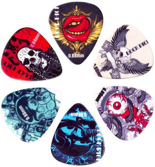Brp6088 Boston Rock Picks 6-teilige Auswahl Set 0,88mm