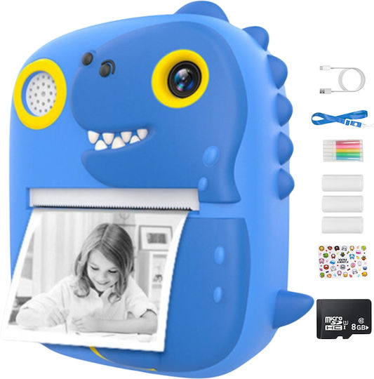 Cameră Pentru Copii Smartic Hd 1080p Rezoluție Baterie 800mah Ecran 2.4 Inch Card Memorie 32 Gb Funcție Imprimare Instantă Un Joc Încorporat 3 Role Imprimare Mp3 Mod Selfie 5 Carduri