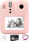 Smartic Cameră Pentru Copii Hd 1080p Rezoluție Baterie 1000mah Ecran 2.4 Inch Card Memorie 32 Gb Funcție Imprimare Instantanee Jocuri Incorporate Mp3 Mod Selfie Usb Type-c Roz