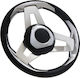 Loredan Steering Wheel Black Silver