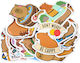 Capybara Stickers Set Various Matte Designs 50pcs