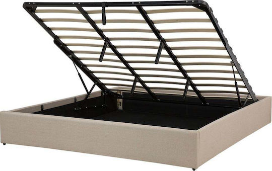 Dinan King Size Mattress Base with Storage Space for Mattress 180x200cm Beige Dinan King Size Mattress Base with Storage Space for Mattress 180x200cm Beige