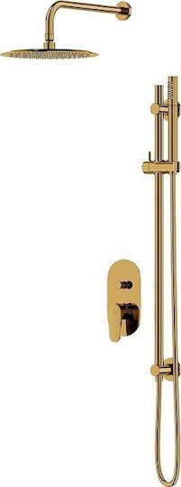 Cersanit Built-in Faucet Mixer for Shower Gold
