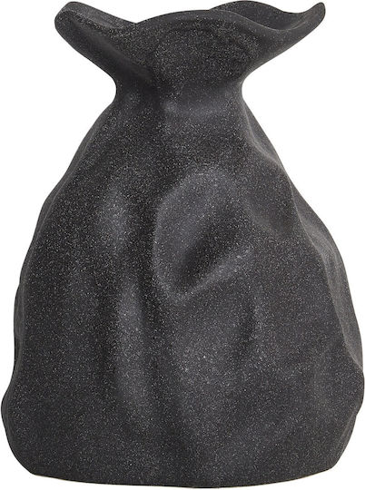 Beliani Keramik Vase Coontail Schwarze
