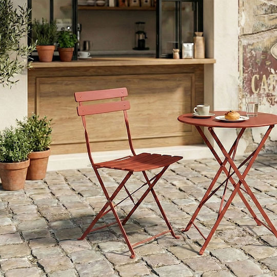 Градински Стол Bistro Терракота 2 Бройки 42x46x82см Градински Стол Bistro Терракота 2 Бройки 42x46x82см