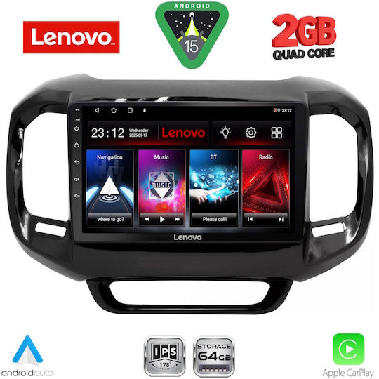 Lenovo Автомобилна Аудио Система (Блутут/USB/WiFi/GPS/Apple-Carplay/Android-Auto) с Тъчскрийн 9"