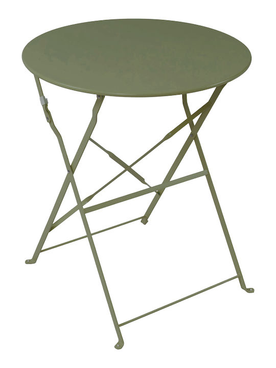 Bistro Sitting Room Outdoor Foldable Metal Tabl...