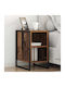 Wooden Bedside Table Brown 39.5x30x50cm