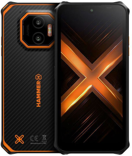 Hammer Energy X2 5G Dual-SIM (8GB/256GB) Widerstandsfähig Smartphone Black-Orange