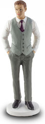 Groom Figurine In Grey Suit Dekora