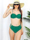 Set Bikini Cu Căptușeală Ușoară Slip Verde