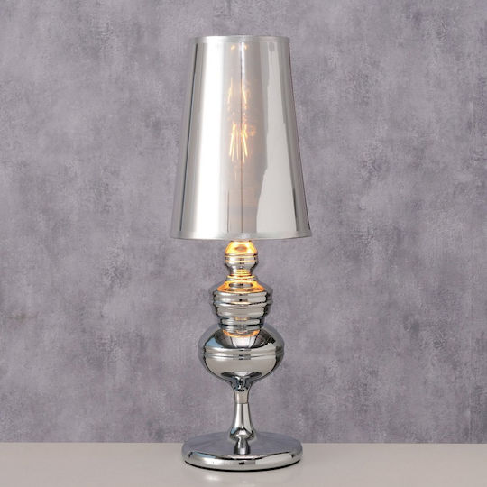 MSA Metall Tischlampe mit Silber Schirm und Basis