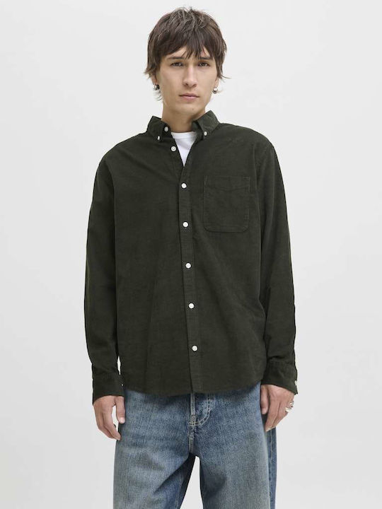 Jack & Jones Long-sleeved Corduroy Shirt Black