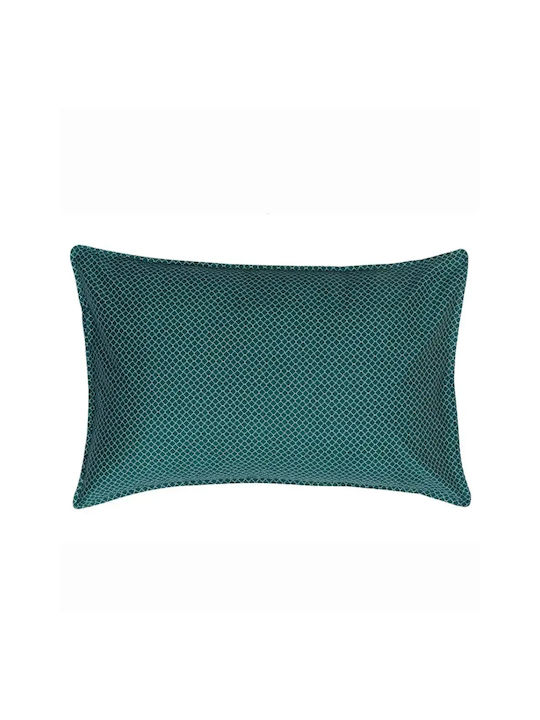 Kentia Aperry A Pillowcase Set Oxford Green - White 50x70cm.