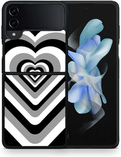 Husă Neagră cu Inimi Samsung Galaxy Z Flip4