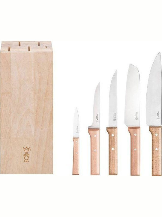 Opinel Parallele Σετ Μαχαίρια με Βάση από Ανοξείδωτο Ατσάλι