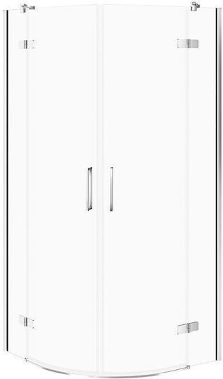 Cersanit Cabinet Duș Semicirculară cu Glisare Ușă 80x80x195cm Chrome