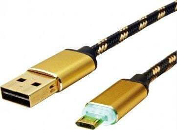 Roline USB 2.0 Cable USB-A male - micro USB-B male Κίτρινο 1m 11.02.8319
