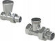 Teide Plus Set of Straight Radiator Supply and Return Valves 1/2gz X 1/2gw Polished Chrome 503565 + 507565