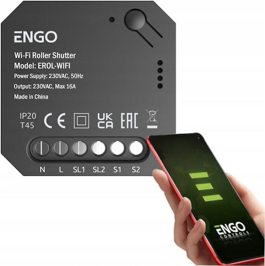 Engo Controls Erol-wifi Wi-fi Roller Shutter Controller Engo Smart Flush-mounted System