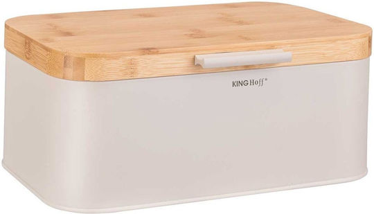 KING Hoff Brotkasten mit Deckel Graue 30x20x14cm