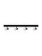 Orno Spot with 4 Lights and with Socket GU10 in Black Color