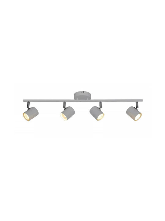 Eko Light Spot with 4 Lights and with Socket GU10 in White Color