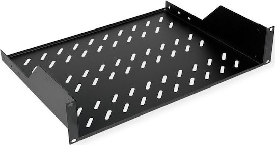 Roline Shelf 48.26cm 19 Inch 2u 350 T 25kg Load Capacity Black