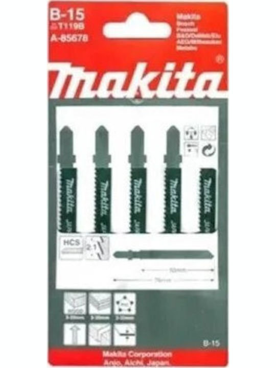 Jig Saw Blade 50mm B15 Wood 5 Pieces Makita