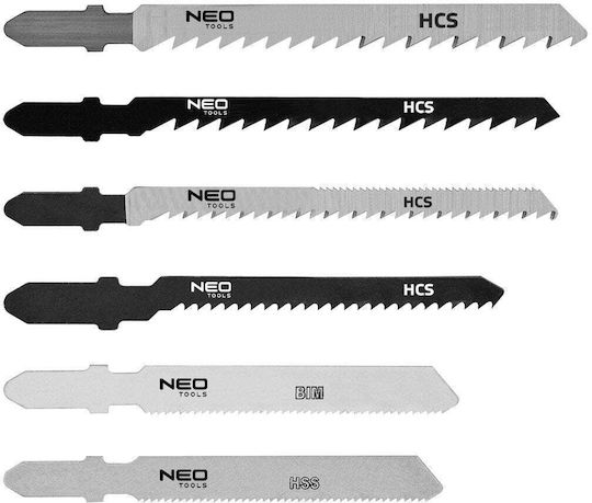 Jigsaw Blade Set 6 10 12 21 TPI HCS HHS BIM T-Shank 6 Pieces