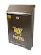 Outdoor Mailbox Metallic in Gold Color