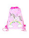 School Bag Shoes Gym Outfit Unicorn On Rainbow Pink 35x27cm