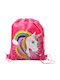 School Bag Shoes Gym Outfit Unicorn Rainbow Pink 35x27 Cm