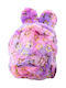 Plush Backpack Ears Golden Stars Children's Purple Pink Lean