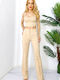 Damen Cream Set mit Hose in Slim Passform