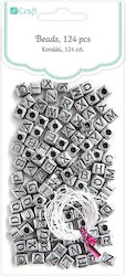 Black Letter Beads On Silver Base 30g
