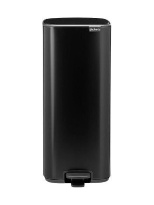 Comfort Plastic Waste Bin with Pedal Black 30lt
