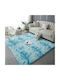 Homeone Rutschfest Teppich Rechteckig Zottelig Synthetisch,Polyester/Cotton/Leather Blue