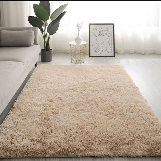 Homeone 60x90cm Αντιολισθητικό Shaggy Γούνινο Βιζόν