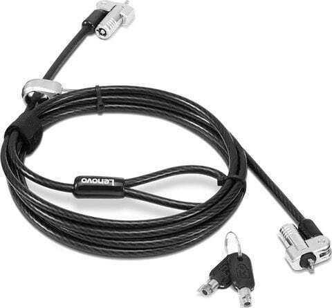 Lenovo Kensington Nanosaver Twin Head Sicherheitskabelschloss Schwarzes 1.8 M Für Thinkcentre M75t Gen 2 Thinkpad L13 Yoga Gen 3 T14s Gen 3 X13 Gen 3