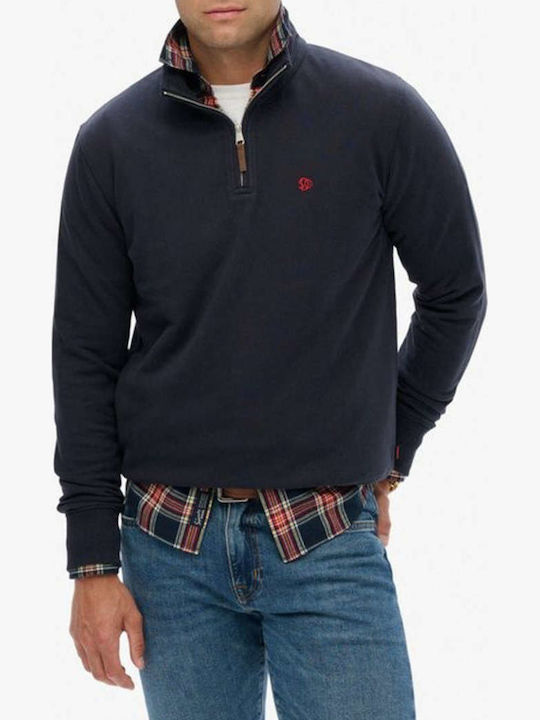 Superdry Zip' Φούτερ Μπλε