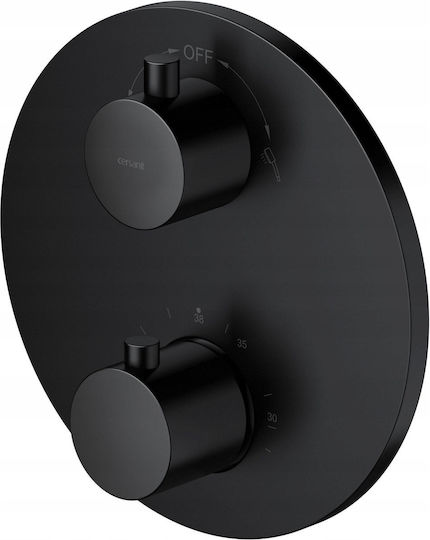Cersanit Built-in Faucet Mixer for Shower Black