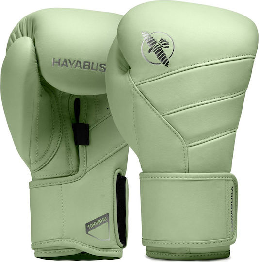 Hayabusa Boxhandschuhe Leder für Kampf Grün