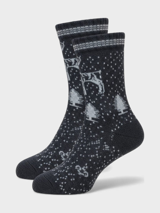 Pro Socks Γυναικείες Χριστουγεννιάτικες Κάλτσες Ανθρακί