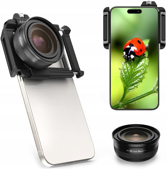 Phone Lens Zoom Lens 10–20x Macro Led Ring Light Macro Apexel Apl-zm100fl26