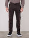 Jean Ανδρικό Παντελόνι Τζιν Slim Fit Καφέ